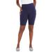 Plus Size Women's Everyday Stretch Cotton Bike Short by Jessica London in Navy (Size 12)