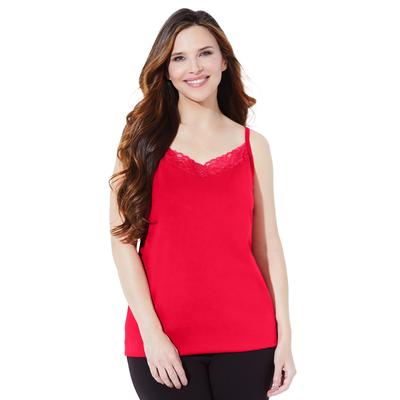 Plus Size Women's Suprema® Cami With Lace by Cath...