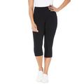 Plus Size Women's Knit Legging Capri by Catherines in Black (Size 3X)