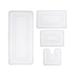 Casual Elegance 4-Pc. Bath Mat Set by Home Weavers Inc in White (Size 4 RUG SET)