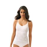 Plus Size Women's Lace 'N Smooth Cami by Bali in White (Size 3X)