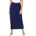 Plus Size Women's Suprema® Maxi Skirt by Catherines in Navy (Size 0X)