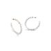 Women's Pearl Hoop Earrings by Accessories For All in White