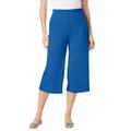 Plus Size Women's 7-Day Knit Culotte by Woman Within in Deep Cobalt (Size 14/16) Pants
