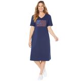 Plus Size Women's Mayfair Park A-line Dress by Catherines in Navy Flag (Size 1X)