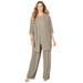 Plus Size Women's 3-Piece Lace Gala Pant Suit by Catherines in Chai Latte (Size 26 WP)