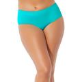 Plus Size Women's Mid-Rise Full Coverage Swim Brief by Swimsuits For All in Happy Turq (Size 26)