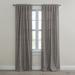 Wide Width Poly Cotton Canvas Back-Tab Panel by BrylaneHome in Charcoal (Size 48" W 96" L) Window Curtain