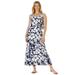 Plus Size Women's Layered Popover Maxi Dress by Woman Within in Dark Navy Floral (Size 3X)