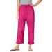 Plus Size Women's The Boardwalk Pant by Woman Within in Raspberry Sorbet (Size 12 T)