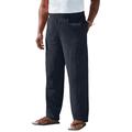 Men's Big & Tall Elastic Waist Gauze Cotton Pants by KS Island in Black (Size 4XL)