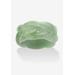 Women's Genuine Green Jade Braided Eternity Ring by PalmBeach Jewelry in Green (Size 7)