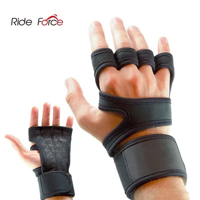 Gants de fitness avec protection des mains et des poignets mitaines avec support rond pour