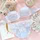 Sous-vêtements en dentelle douce et mignonne pour filles ensemble de lingerie avec slip