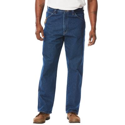 Men's Big & Tall Riggs Workwear Denim Ripstop Carpenter Jeans by Wrangler in Antique Indigo (Size 46 30)