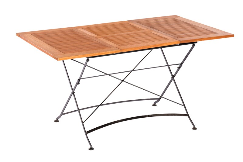 Merxx Schlossgarten Klappausziehtisch 100 (150) x 90 cm. Flachstahl mit Eukalyptus Image