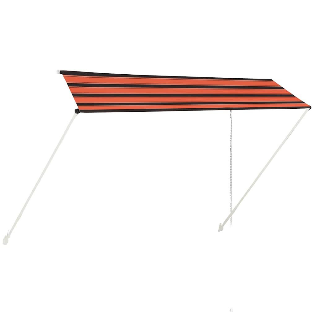 vidaXL Einziehbare Markise 350×150 cm Orange und Braun