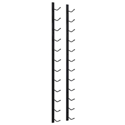 vidaXL Wand-Weinregal für 12 Flaschen Schwarz Eisen Image