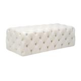 Kaylee Cream Velvet Ottoman - TOV Furniture TOV-OC6314