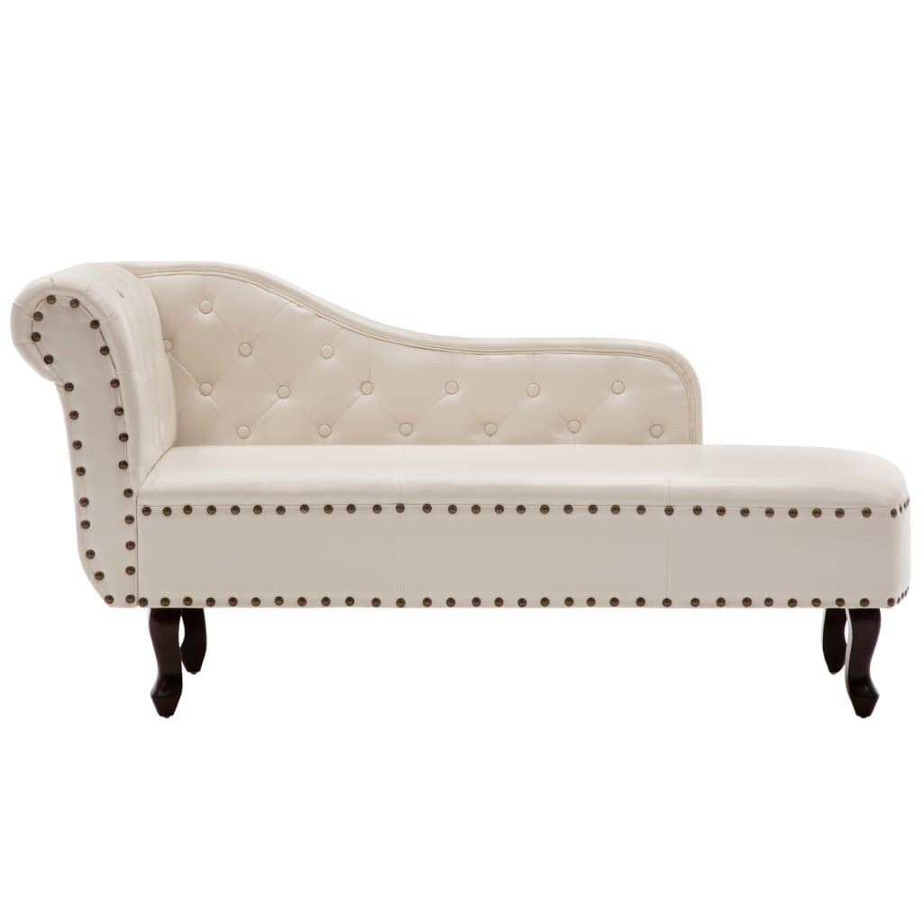 vidaXL Chaiselongue Creme Kunstleder Image