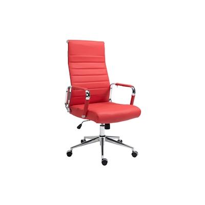 CLP Bürostuhl Kolumbus Echtleder rot Image