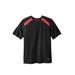 Men's Big & Tall KS Sport™ Power Wicking Tee by KS Sport in Black Blaze Red (Size 4XL) Shirt