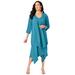 Plus Size Women's Relaxed Jacket Dress Set by Roaman's in Deep Turquoise (Size 22/24)