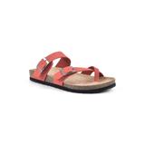 Women's Gracie Sandal by White Mountain in Red Leather (Size 6 M)