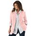 Plus Size Women's Boyfriend Blazer by Roaman's in Soft Blush (Size 20 W) Professional Jacket