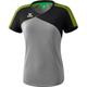 ERIMA Fußball - Teamsport Textil - T-Shirts Premium One 2.0 T-Shirt Damen Hell, Größe 44 in Grau Melange/Schwarz/Lime Pop