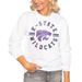 Women's White Kansas State Wildcats Vintage Days Perfect Pullover Sweatshirt