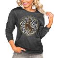 Women's Charcoal Wyoming Cowboys Call the Shots Oversized Long Sleeve T-Shirt