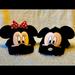 Disney Accessories | Minnie And Mickey Mouse Youth Baseball Caps | Color: Black/Red | Size: Osg