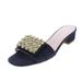 Kate Spade Shoes | 3xhpkate Spade Mazie Indigo Heels Sz 7 With Free Bag | Color: Black/Gold | Size: 7