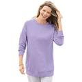 Plus Size Women's Fleece Sweatshirt by Woman Within in Soft Iris (Size 1X)