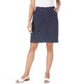 Plus Size Women's Freedom Waist Skort by Woman Within in Navy Polka Dots (Size 30 W)