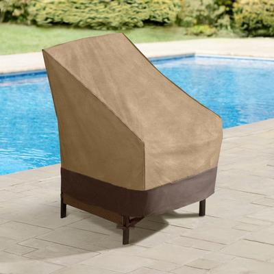 Outdoor High Back Chair Cover by BrylaneHome in Taupe