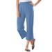 Plus Size Women's 7-Day Knit Capri by Woman Within in French Blue (Size 3X) Pants