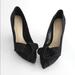 Nine West Shoes | Fabulous Black Asymmetrical Bow Nubuck Pumps Heels | Color: Black | Size: 7