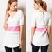 Anthropologie Tops | Anthropologie “Deletta” White Tunic Dress | Color: Pink/White | Size: M