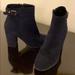 J. Crew Shoes | Jcrew Navy Suede Bootie | Color: Blue | Size: 8.5