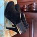 Jessica Simpson Shoes | Jessica Simpson Black Suede Open Bk Booties.Sz 7.5 | Color: Black | Size: 7.5