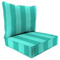 Outdoor 2PC Deep Deat Chair Cushion-PREVIEW LAGOON - Jordan Manufacturing 9740PK1-6639D