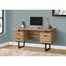 "Computer Desk / Home Office / Laptop / Left / Right Set-Up / Storage Drawers / 60""L / Work / Metal / Laminate / Brown / Black / Contemporary / Modern - Monarch Specialties I 7627"