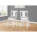 Bar Stool / Set Of 2 / Swivel / Counter Height / Kitchen / Wood / Pu Leather Look / White / Grey / Transitional - Monarch Specialties I 1233