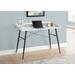 "Computer Desk / Home Office / Laptop / Storage Shelves / 48""L / Work / Metal / Laminate / White Marble Look / Black / Contemporary / Modern - Monarch Specialties I 7539"