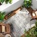 Anglesey 7'10" x 10' Traditional Ivory/Saffron/Navy/Charcoal/Dusty Coral/Rust/Light Slate/Brick Red/Rust/Mustard Outdoor Area Rug - Hauteloom