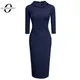 Robe Crayon Chic à lèvent pour Femme Tenue Élégante Classique Travail Bureau EB574