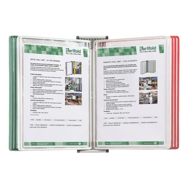 Tarifold Wandsichttafelelement »Nationalfarben Italien« DIN A4 grau aus Metall mit 10 Sic grau Image