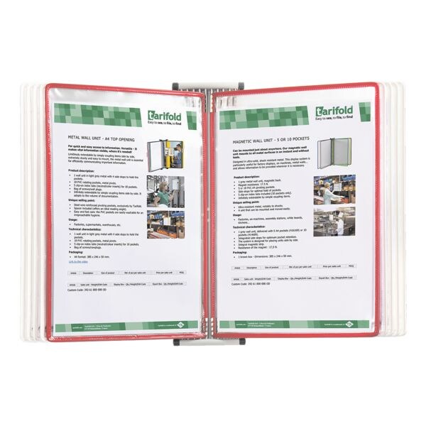 Tarifold Wandsichttafelelement »Nationalfarben Japan« DIN A4 grau aus Metall mit 10 Sicht grau Image